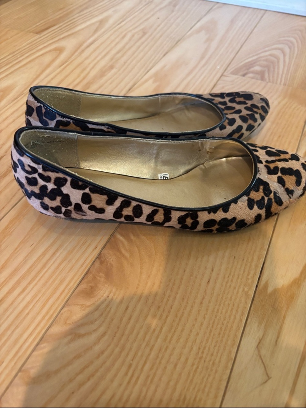 Merona Leopard Print Ballet Flats in Tan and Black